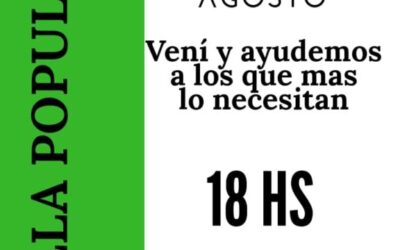 Olla Popular 1ro de Agosto 18hs – Vení y Ayudemos a los que mas necesitan