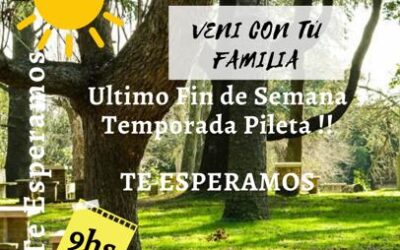 Ultimo fin de semana con pileta en el Camping