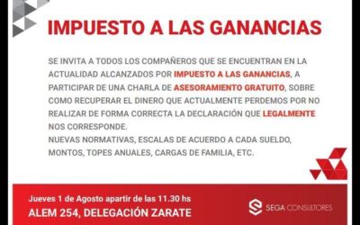 Charla informativa sobre el impuesto a las ganancias