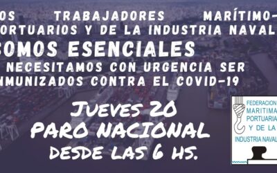 Los #guincheros venimos trabajando desde el primer día de la #pandemia al servicio de nuestro país, por eso reclamamos ser tenidos en cuenta en el Plan Nacional de Vacunación y pararemos mañana por 24hs.💪 #CoriaConducción🏗️✌️