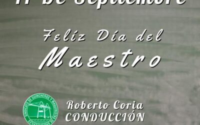 Saludamos y felicitamos en su día a todas y todos los maestros de nuestro país, quienes con vocación dedican su trabajo y esfuerzo a construir un futuro mejor para nuestra Patria🇦🇷#Guincheros #DíaDelMaestro #CoriaConducción🏗️