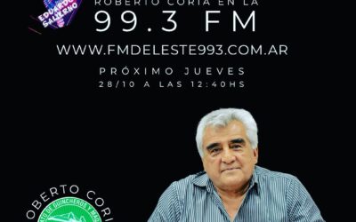 Próximo jueves 28/10 a las 12:40 una entrevista a Nuestro Sec. Gral Roberto Coria en @fmdeleste993 en el programa @masdelomismo.radio con el periodista @saliernolocutor No te lo pierdas👏🏻#Coria2021/25 #Guincheros #secprensaguincheros