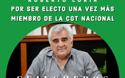 Felicitamos a Nuestro Sec. Gral _*Roberto Coria_* por ser electo una vez más miembro de la CGT Nacional 🇦🇷 *Siempre llevando bien alto los destinos de los Guincheros *💪🏽✌🏽👏🏻