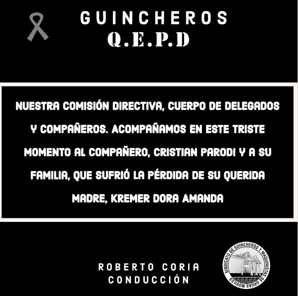 Tv📺 Nuestras condolencias a toda su familia y amigos. Guincheros #coriaconducción